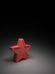 pink star on dark background