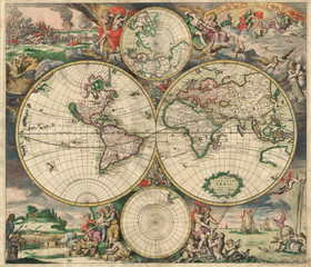 Fototapeta na wymiar Stara mapa (1689)