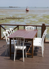 Table with a beautiful sea view