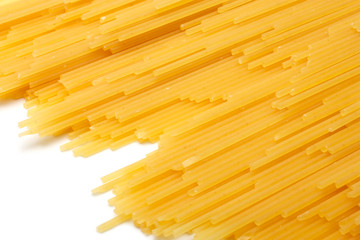 Spaghetti  on a white background.