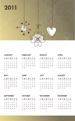 Fototapeta na wymiar Calendar 2011
