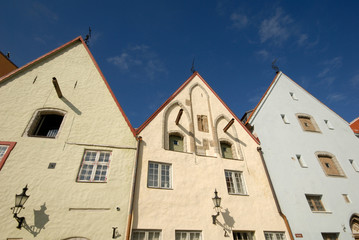 The medieval architecture in the old town of Tallinn