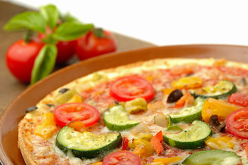 Pizza with vegetables