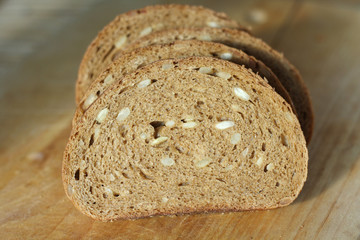 Black bread with seeds