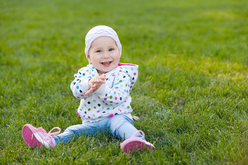 Clapping hands little girl