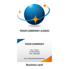 logo entreprise, your company, bleu orange