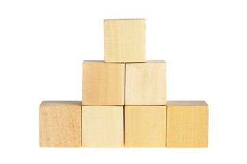 construction from wooden cubes