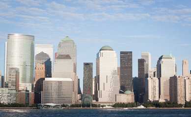 Obraz premium Manhattan Financial District from Jersey city