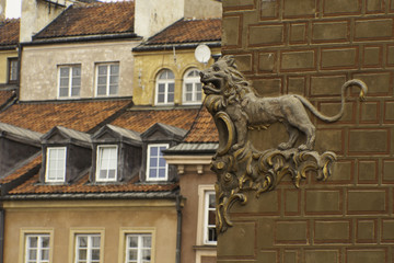 Facade Decoration on an Old Town Building in Warsaw