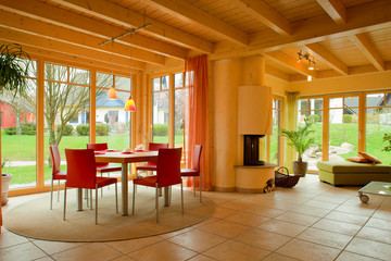 Wohnzimmer im Winter