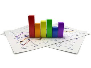 Bar graph with document chart