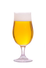 glass of beer on a white background