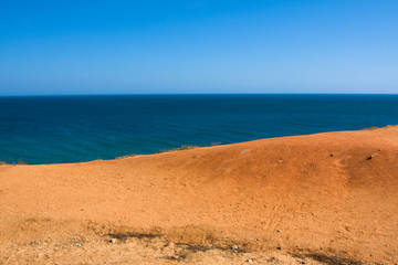 Fototapeta na wymiar Beautiful landscape with the seaside, Algarve Portugal