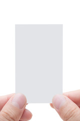 Blank Business Card In Hand