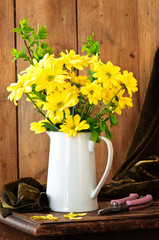 Yellow Flower Display Vase