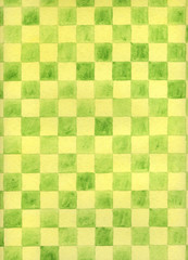 sfondo dipinto a quadretti gialli e verdi