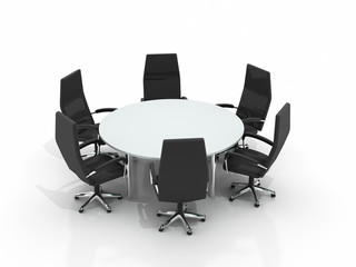 conference round table and chairs