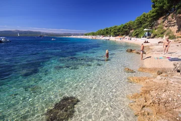 Papier Peint photo autocollant Plage de la Corne d'Or, Brac, Croatie Plage de Zlatni Rat - Bol (Croatie)