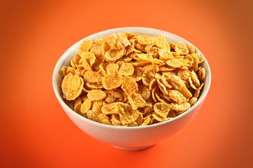 bowl with cornflakes
