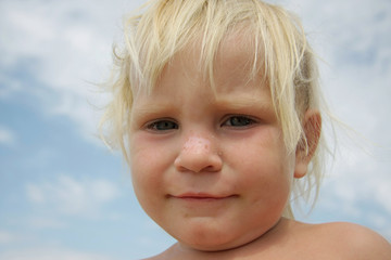 funny child outdoor portrait