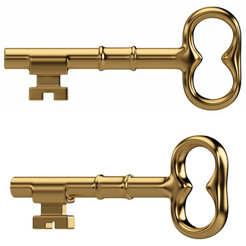 Gold Key Isolated