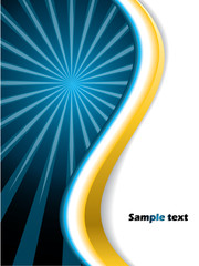 Abstract rays with ribbon