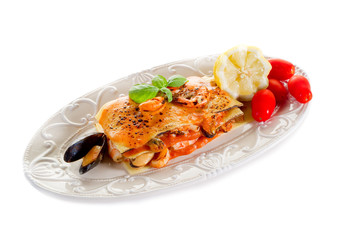 fish lasagne- lasagne di pesce