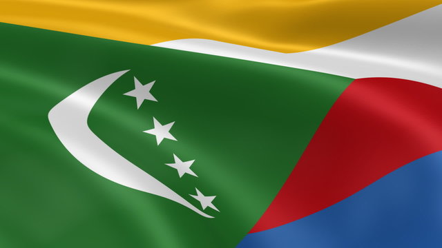 Comorian flag in the wind