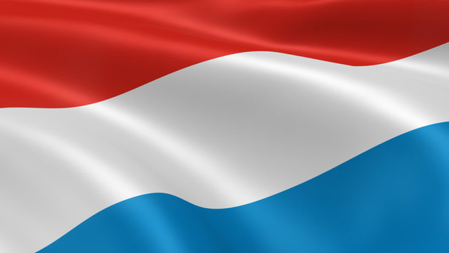 Luxembourger flag in the wind