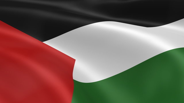 Palestinian flag in the wind