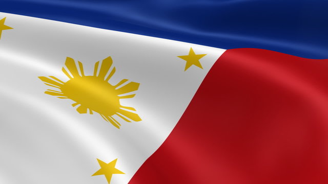 Philippines flag in the wind