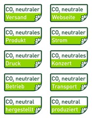 CO2 Neutral Icon Set