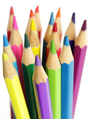 Bunch of colorful pencils