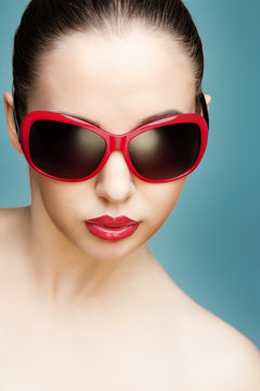 young woman wearing sunglasses