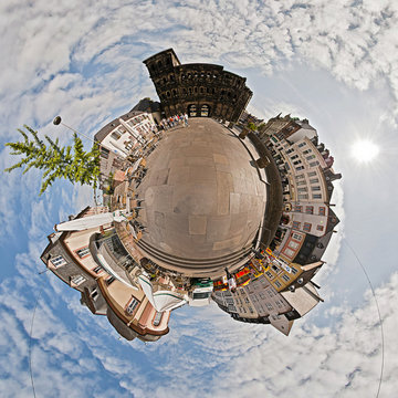 Porta Nigra in Trier - little planet