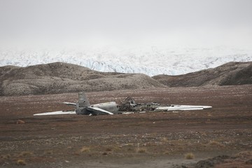 Junkers JU-88 airplane wreck, II World War (Spitsbergen, Arctic)