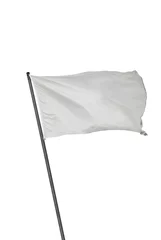 Fotobehang White flag isolated © Alfonsodetomas