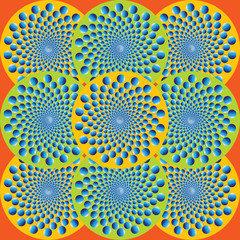 Blue Balls Spin Wheels (illusion de mouvement)