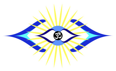 Third eye  ajna chakra vector
