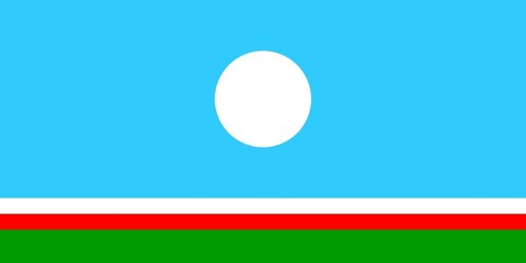 Drapeau de Yakoutie en Russie