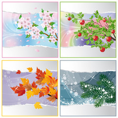 Four seasons. vector illustration