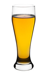 beer in a transparent glass