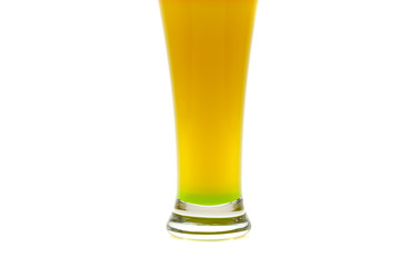 colorful cocktails with fruit isolated on white
