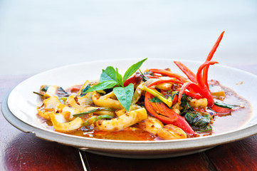 Thai Squid spicy curry