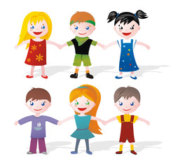 children holding hands