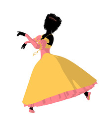 African American Ballerina Illustration Silhouette © Kathy Gold
