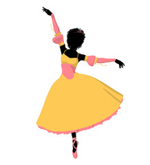 African American Ballerina Illustration Silhouette © Kathy Gold