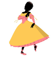 African American Ballerina Illustration Silhouette © Kathy Gold