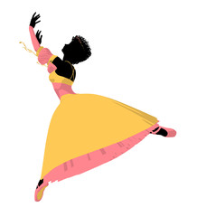 African American Ballerina Illustration Silhouette © Kathy Gold