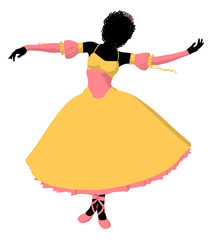 African American Ballerina Illustration Silhouette © Kathy Gold